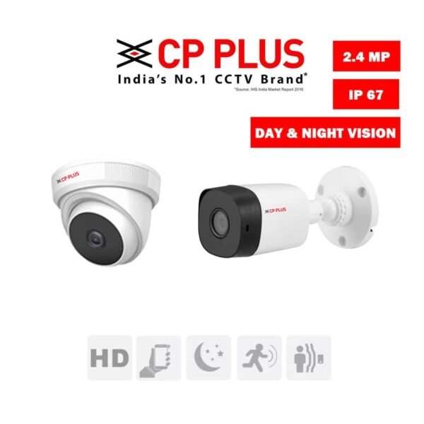 16 Channel DVR with 2.4MP 8 Dome & 8 Bullet Cameras (Day/Night Vision) + 2TB HDD + Copper Cable Roll (1+3) + CLOCITE 8 CH Power Supply 2 Nos + BNC & DC Full Combo Kit - Image 4