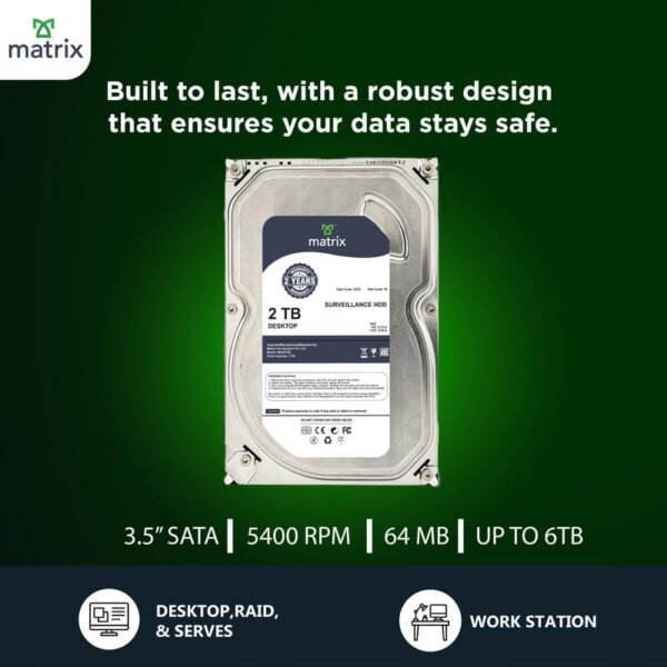 2tb hdd matrix desktop and cctv1