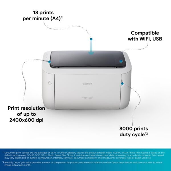 Canon imageCLASS LBP6030W Wi-Fi Mono Printer, Windows, Mac and Linux Support - Image 4