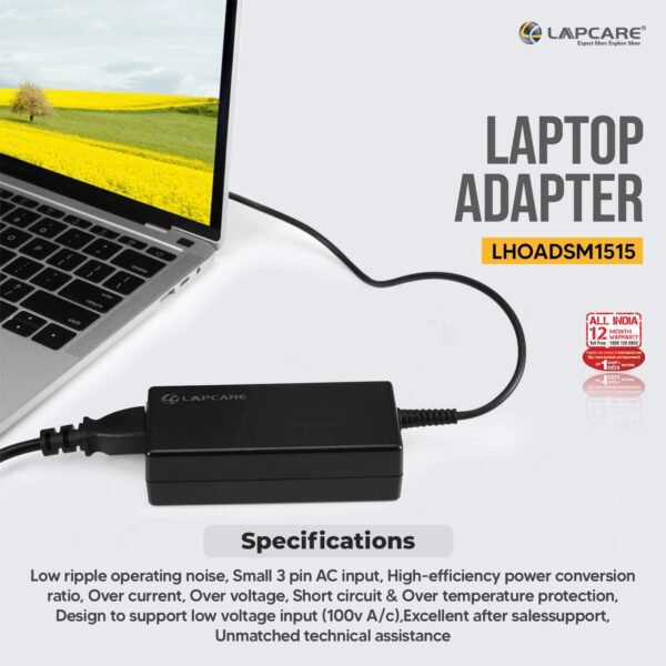 Lapcare Compatible Laptop Adapter for HP Compaq Nc2400 4200 4400 6220 6230 6400 8220 8230 8430 - Image 3
