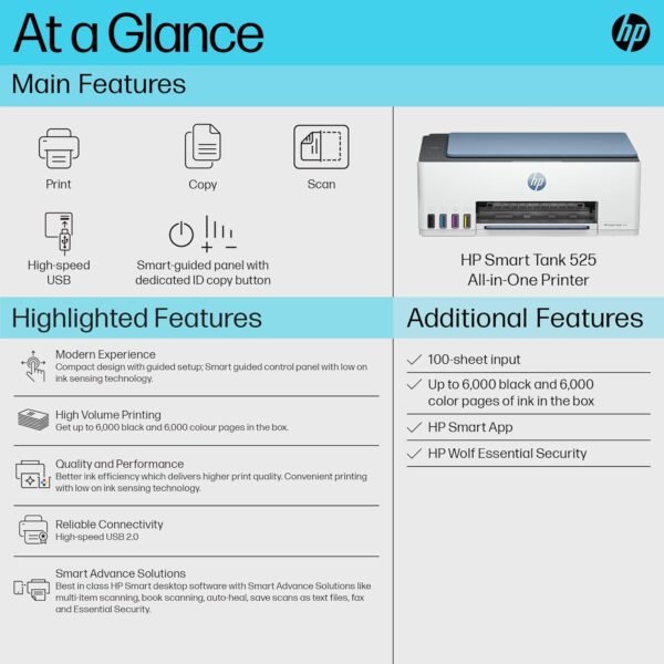 HP Smart Tank 525 All-in-one Colour Printer - Image 2