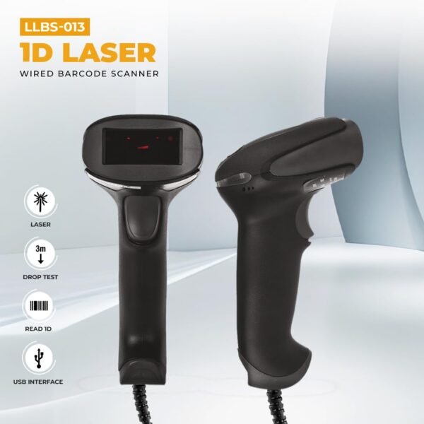 Lapcare 1D Wired USB Optical Laser High Speed 1D Barcode Scanner Reader with Egronomic Design, CCD Scan Engine(200 Scan per Second Decode Rate) Mannual/Continuous/Auto/-Indicative Scanning - Image 4