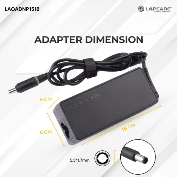 Lapcare 19V 65W 3.42A Compatible Laptop Adapter Charger for Acer Aspire One Extensa and Travel Mate Series Models - Image 2