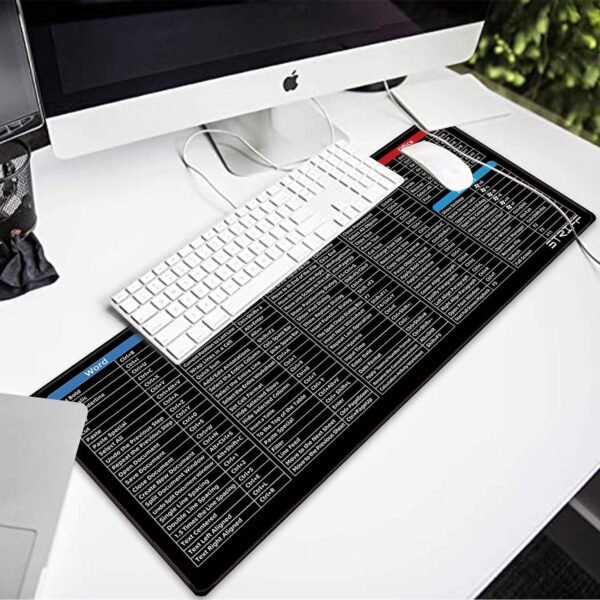 mouse pad full size short cut keys printed