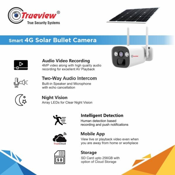 trueview 4g solar bullet camera