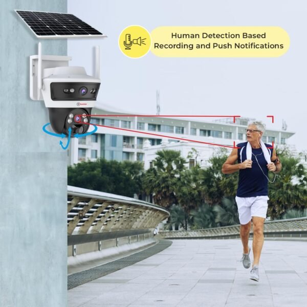Trueview 3+3Mp 4G Mini Pt Solar Powered Linkage Security Camera, 1296p Advanced CCTV Surveillance Solution, Outdoor Camera, Water Proof, 2 Way Talk - Image 4