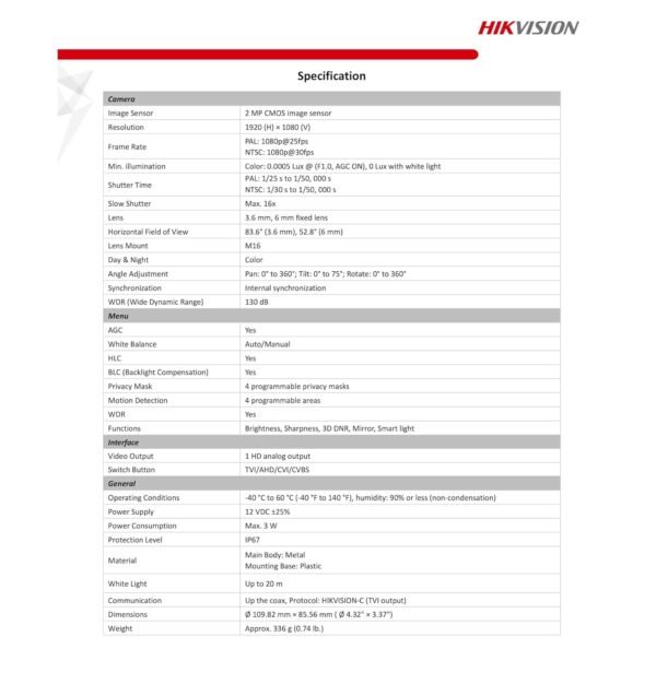 HIKVISION-2-MP-White-Night-Colour-Vu-IR-Full-HD-DS-2CE10DF0T-PFS