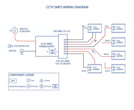 CCTV SMPS WIRING DIAGRAM